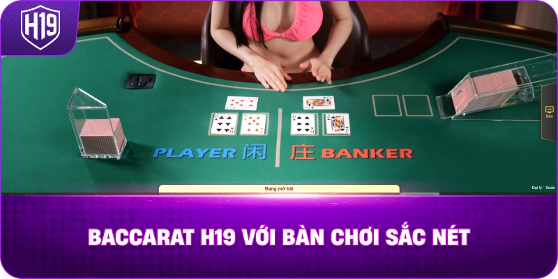 Baccarat H19 với bàn chơi sắc nét