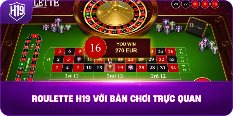 Roulette H19 với bàn chơi trực quan